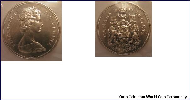 1969 proof-like 50 cents - Canada