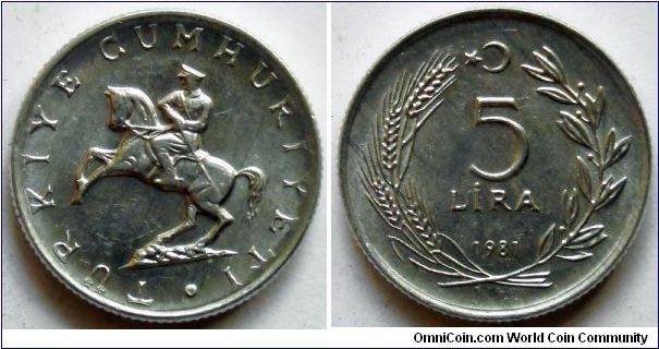 5 lira.
1981