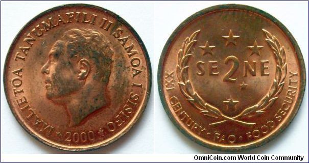 2 sene.
2000, F.A.O.
Western Samoa