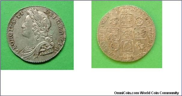 George II 1731 Roses and Plumes Sixpence