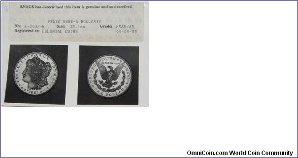 Old anacs Photo certificate