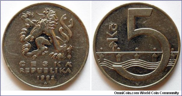 5 korun.
1993