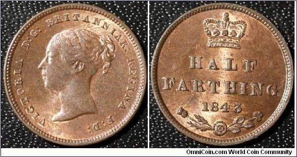 VICTORIA
ONE HALF-FARTHING
(1/8th of a Penny)

S3951