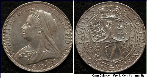 VICTORIA
ONE FLORIN - TWO SHILLINGS

Old veiled head.

S3939
