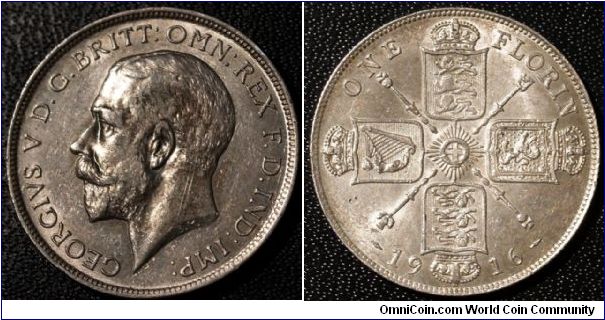 GEORGE V
ONE FLORIN - TWO SHILLINGS

First coinage.

S4012