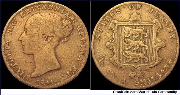Jersey - 1/26 Shilling - 1841 - Weight 8,3 gr - Copper - Size 28,1 mm - Ruler / Queen Victoria - Mintage 232 960 - Engraver / William Wyon - Minted in London / Royal Mint - Reference KM# 2