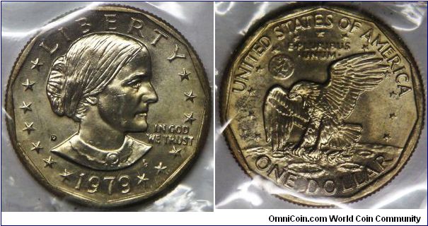1979-D Susan B. Anthony Dollar. Nice gift from Rod Z. Many thanks.