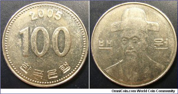 South Korea 2005 100 won.