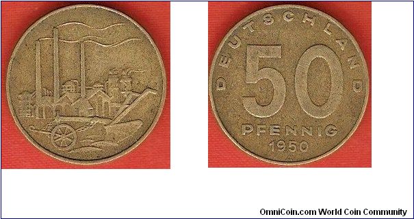 German Democratic Republic
50 pfennig
aluminum-bronze