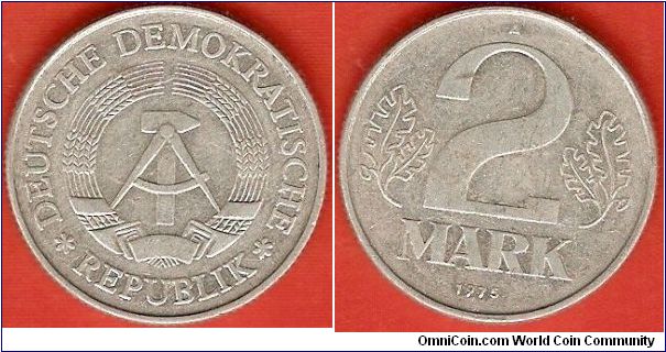 German Democratic Republic
2 mark
aluminum