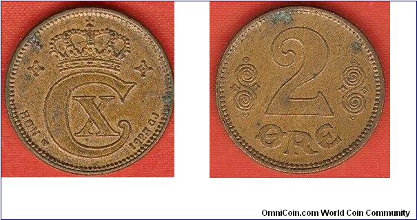 2 ore
C X initials of king Christian X
bronze