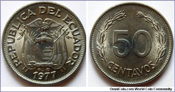 50 centavos.
1977