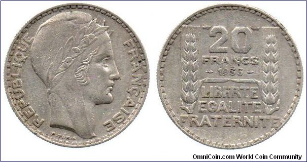 1933 20 Francs