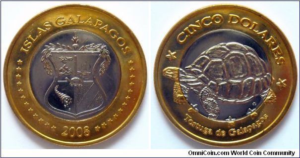 5 dolares.
2008, Galapagos Islands