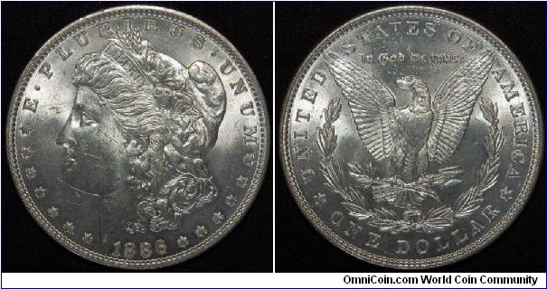 Morgan Dollar 1886 Choice BU