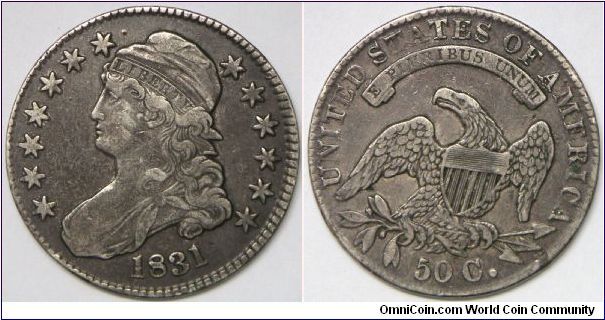 1831 Bust 50C.