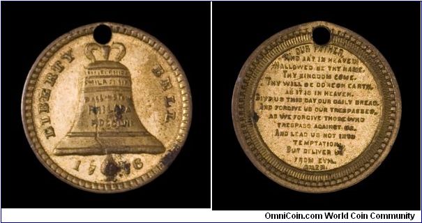 Liberty Bell / Lord's Prayer token sold at the Columbian Exposition.