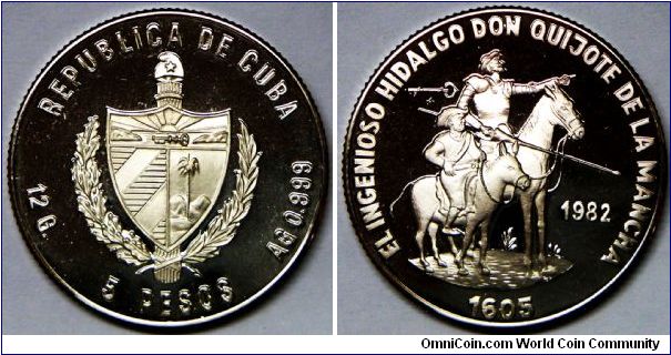 Hidalgo Don Quijote and Sancho Panza. 5 Pesos. 0.9990 Silver, 0.3854 oz. ASW. Mintage: 2,000 units. A very nice gift from Rod Z. Multiple thanks.