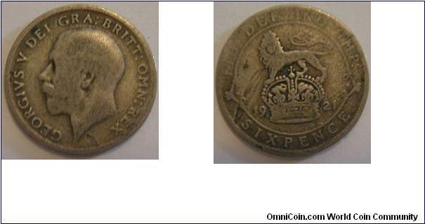 1921 sixpence - Great Britain