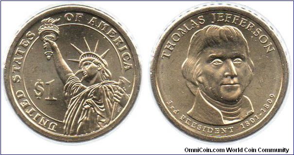 2007 Thomas Jefferson Dollar