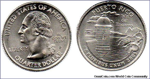 2009 Puerto Rico 1/4 Dollar
