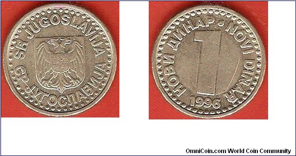 Federal Republic
1 novi dinar
copper-nickel-zinc
reduced size