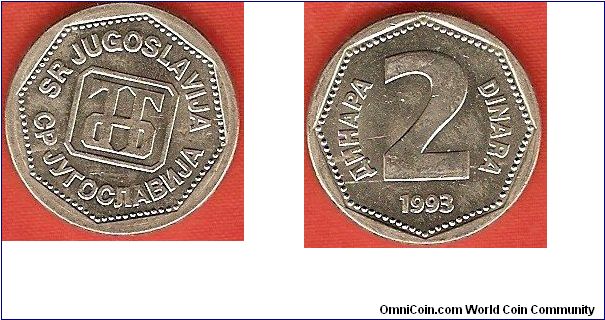 Federal Republic
2 dinara
copper-zinc-nickel