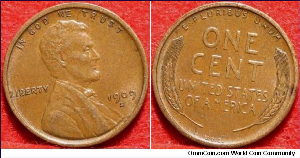1909-S VDB Lincoln Wheat Cent.