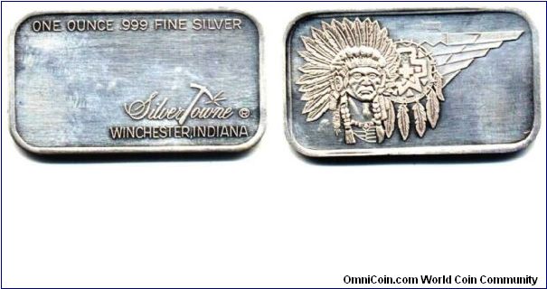 just a silver bar with a very nice looking Indian Headwear
