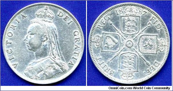 Jubilee Florin.
Victoria (1832-1901) Queen.
Jubilee Profil.


Ag925f. 11,31gr.