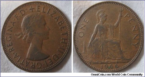 1966 penny, variants are known of this date, not sure if this is one