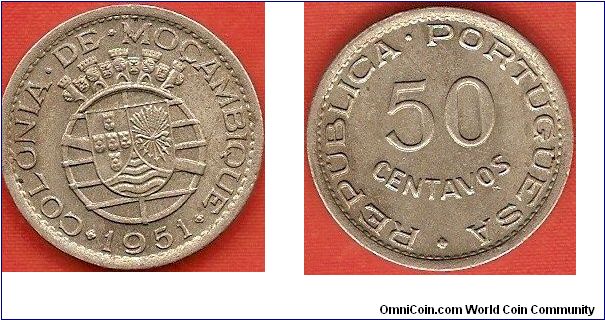 Portuguese Colony
50 centavos
nickel-bronze