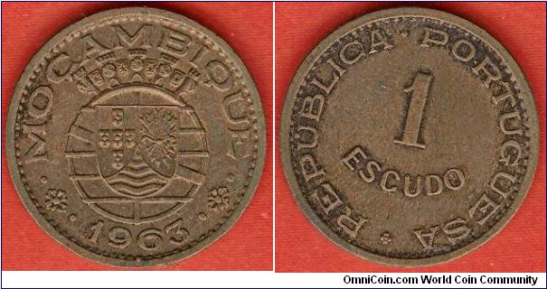 Portuguese Colony
1 escudo
bronze