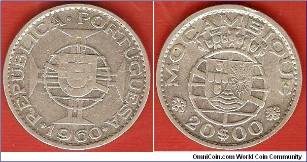 Portuguese Colony
20 escudos
0.720 silver