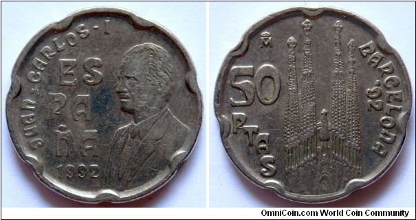 50 pesetas.
1992, Barcelona