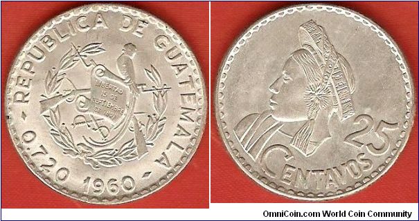 25 centavos
0.720 silver