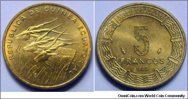 5 francos.
1985