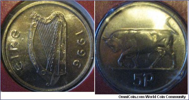 UNC 1996 irish 5p