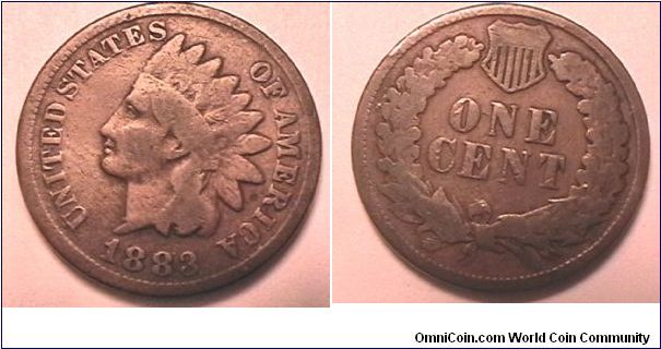 Indian Head Cent, Bronze, G-6