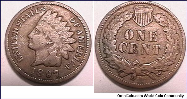 Indian Head Cent, Bronze, G-6