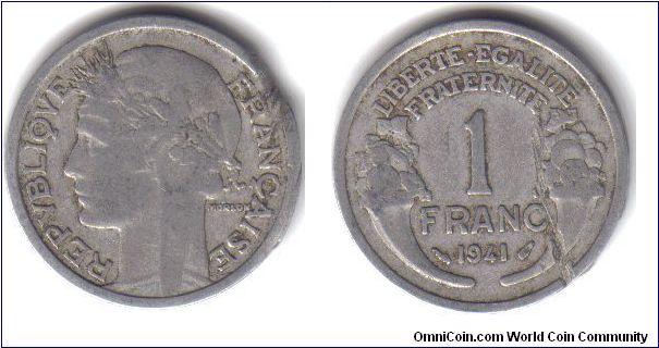 France, 1 Franc, 1941