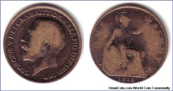 Great Britain, 1 Penny, 1918