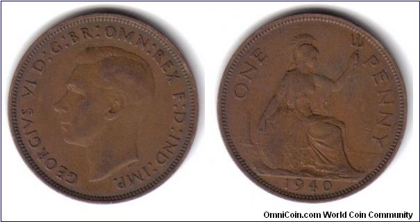Great Britain, 1 Penny, 1940