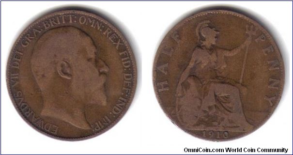 Great Britain, 1/2 Penny, 1910