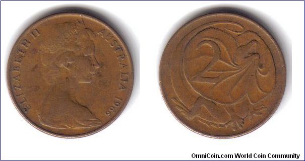 Australia, 2 Cents, 1966