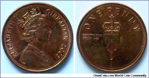 1 penny.
2005, Constitution Order