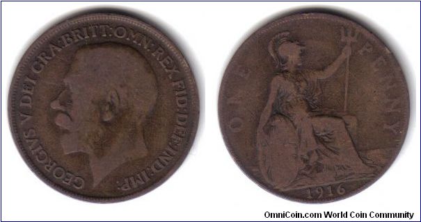 Great Britain, 1 Penny, 1916