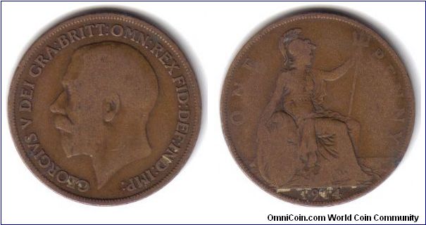 Great Britain, 1 Penny, 1914