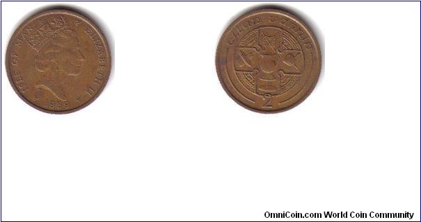 Isle of Man, 2 Pence, 'AB', 1989