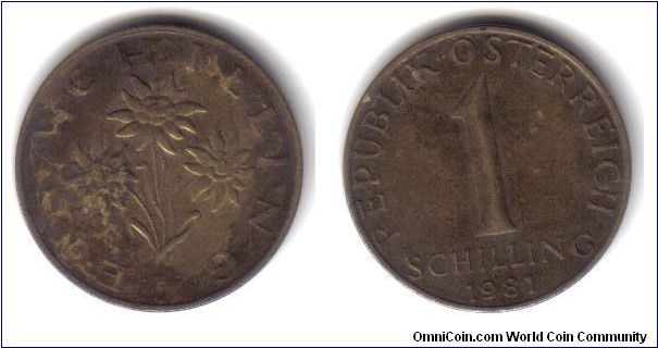 Austria, 1 Schilling, 1981